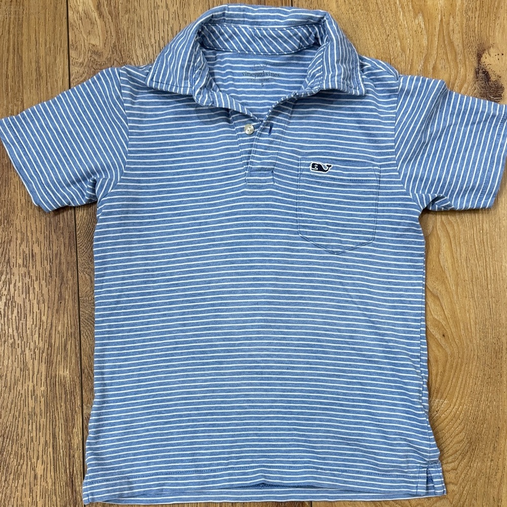 Vineyard Vines boys Polo 4-Shirt bundle - Pink, white, and Blues size 5,6,7 - Picture 7 of 7